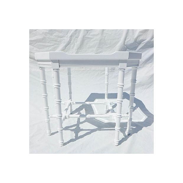 Hollywood Recency "Lane" Faux Bamboo Table Chairish