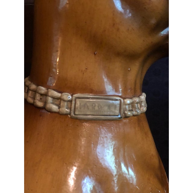 1960s Vintage Malwar Chalk Ware Near Life Size Great Dane Sculpture For Sale - Image 9 of 12