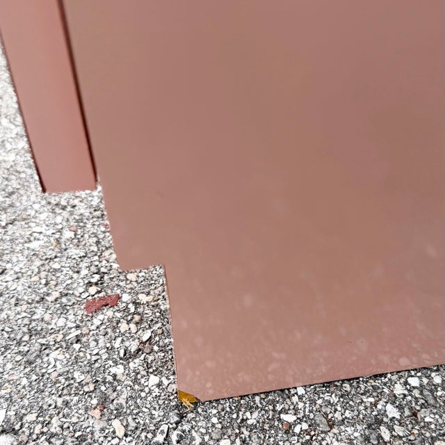 Paper Postmodern Pink Gloss Laminate Waterfall Highboy/Lingerie Armoire For Sale - Image 7 of 8