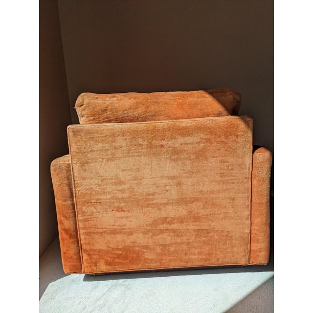 Mid 20th Century Milo Baughman for Thayer Coggin Orange Cube Chair For Sale - Image 11 of 16