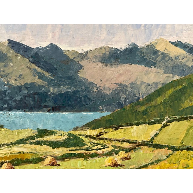 Paint Scotland Landscape Art - Vintage Oil Painting of the Cullin Hills on Isle of Skye in Scottish Highlands, 1970 For Sale - Image 7 of 12