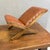Mid-Century Wood and Leather Stool, Europe, 1970s For Sale - Image 3 of 7