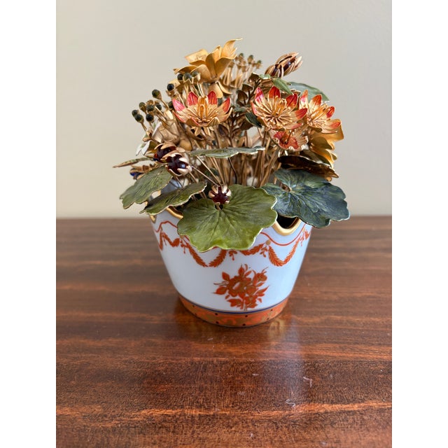 Ceramic 1970s Fleurs Des Siècles Enamel Flower Bouquet by Vista Alegre for Mottahedeh For Sale - Image 7 of 10