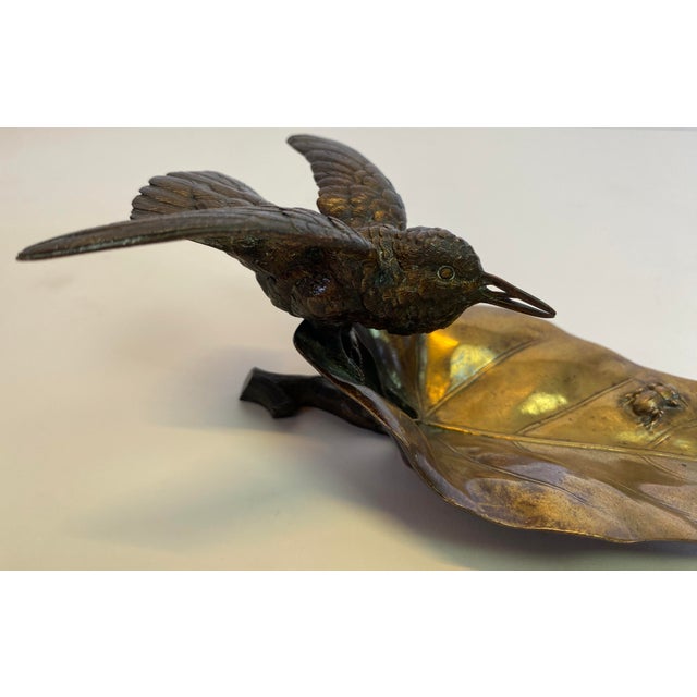 French Art Deco Bronze Hummingbird Vide-Poche, circa 1925 attributed to Louis-Albert Carvin An elegant and finely modeled...