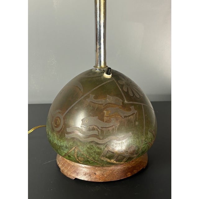 Green Art Deco Congo Series Table Lamp by Paul Haustein for WMF Ikora, 1920s For Sale - Image 8 of 15