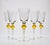 Glass Stemmed Clear Glasses with Uranium Yellow Spheres from Cenedese, 1950s, Set of 6 For Sale - Image 7 of 18