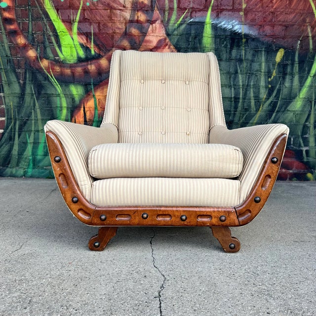 High Back Lounge Chair in the Style of Adrian Pearsall Vintage high back lounge chair in the style of Adrian Pearsall,...