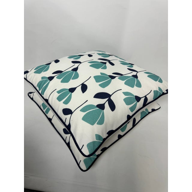 Belle Maison Penny in Aqua Pillows - Pair For Sale - Image 9 of 12