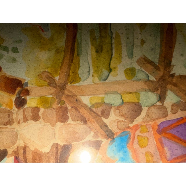 Paper 1938 Original Folk Art Watercolor Painting by Boris Kryloff For Sale - Image 7 of 10