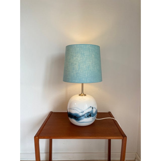 Glass Sakura Table Lamp by Michael Bang for Holmegaard, Denmark, 1980s For Sale - Image 13 of 13