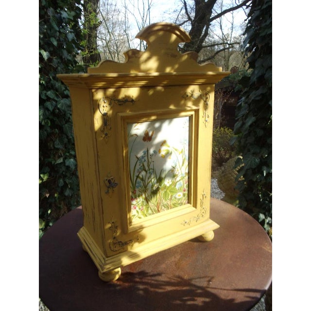 Vintage Shabby Chic Oak Cabinet, 1960s For Sale - Image 13 of 14