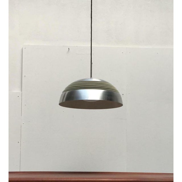 Mid-Century German Space Age Aluminum and Glass Pendant Lamp from Doria, 1960s For Sale - Image 10 of 18