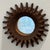 Brown Antique Petite Scale Wooden Cog Mirror / Rustic Petite Scale Sunburst Mirror - Early 20th Century (Attributed) For Sale - Image 8 of 16
