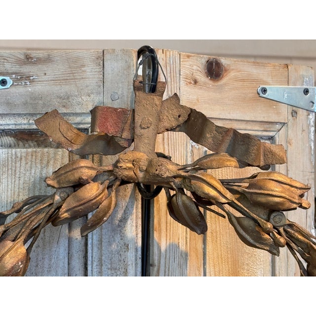 Traditional 19th Century Tole Wreath For Sale - Image 3 of 9