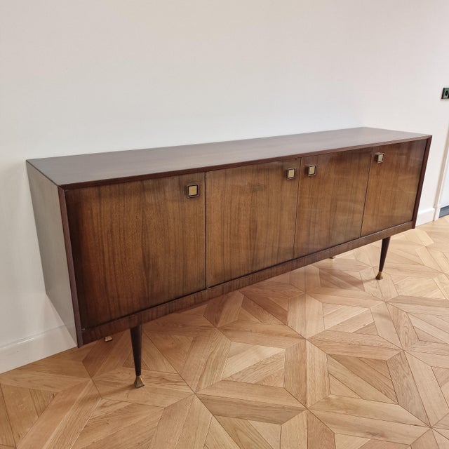 Mid-Century Modern Italian Mahogany Sideboard, 1960s For Sale - Image 4 of 18