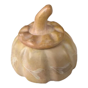 1990s Hand-Made Lidded Gourd Style Jar