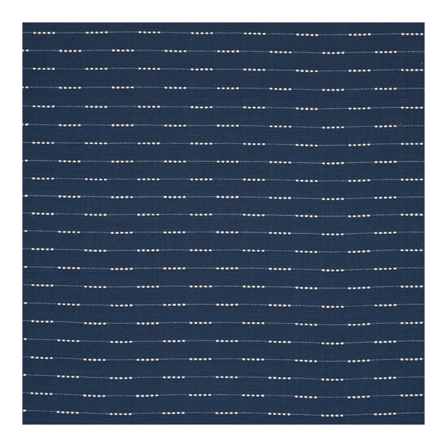 Schumacher Palmer Fabric in Indigo For Sale