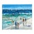 Coastal Beach Scene Original Oil Painting on Canvas, 14" X 11" Impressionist Seascape For Sale
