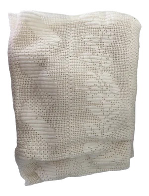 Cottage Style Newly (2019) Handmade Crochet White Bedspread 68”w X 88”l