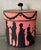Vintage Oval Wallpaper Box by Atelier of Hudson, New York With Black Regency Silhouettes on a Pink Ground For Sale - Image 15 of 18