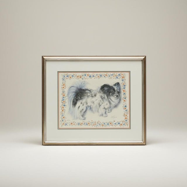 This is a lovely set of two Victorian style paintings depicting what appears to be a Spaniel and a Pomeranian. They are...