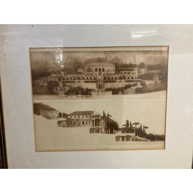 Vintage Framed Etching Villa Madam For Sale In New York - Image 6 of 8