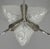 1920s Degue French Art Deco Multi-Light Chandelier 1930s - Frosted Glass & Nickeled Bronze For Sale - Image 5 of 14