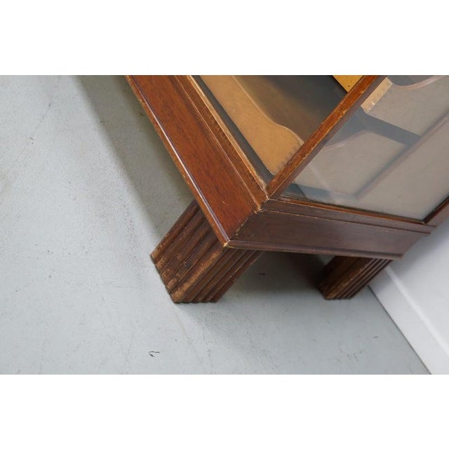 English Beech and Glass Shop Counter Cabinet, 1920s For Sale - Image 16 of 18