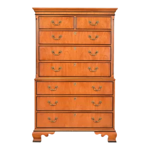Drexel Chippendale Mahogany Highboy Dresser or Chest of Drawers
