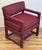 Vintage MCM Burgundy Parsons Style Arm Chair For Sale In Kansas City - Image 6 of 11