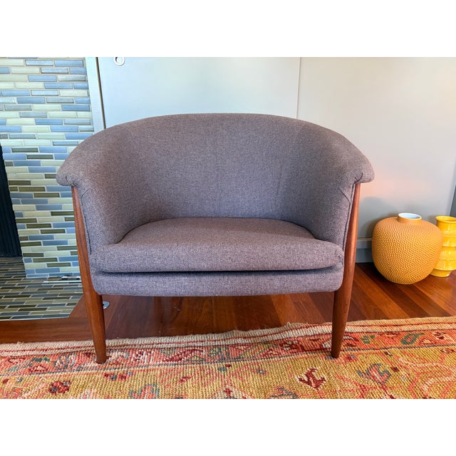 Brown Mid-Century Modern Danish Style Sculptural Barrel Lounge Chairs - A Pair For Sale - Image 8 of 11