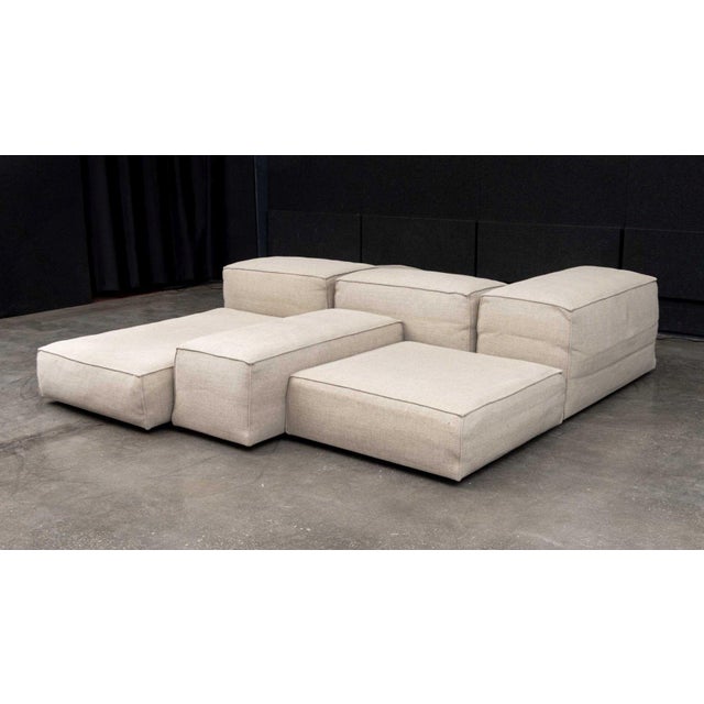 Piero Lissoni (Italian, b. 1956) for Living Divani Modular Sofa, in eight pieces with beige upholstery, Living Divani and...
