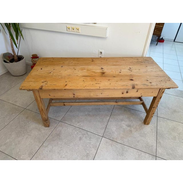 Brown Wood Farmhouse Coffee Table For Sale - Image 8 of 9
