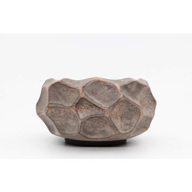 Sculptural studio pottery bowl designed by Swedish ceramic artist Irma Yourstone in the 1970s. Defined by its faceted...