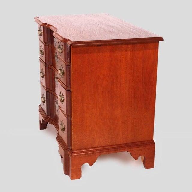 Brown English Chippendale Style Block Front Chest, Bartley Collection, 20th C For Sale - Image 8 of 18