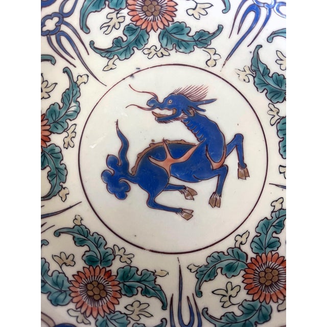 Ceramic Pair Antique Japanese Artia Ceramic Cabinet Plates For Sale - Image 7 of 16