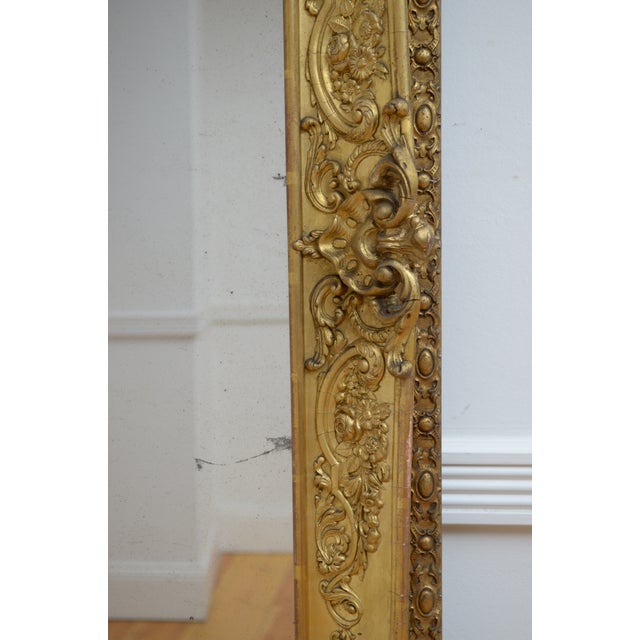 19th Century Leaner or Wall Mirror, 1840s For Sale - Image 7 of 15