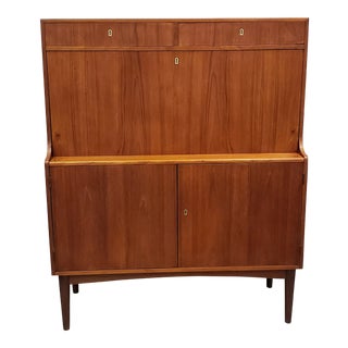 1960s Danish Modern Teak Bar For Sale