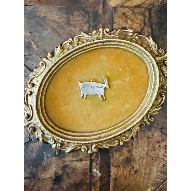 Metal Vintage Sterling Silver Antelope Pendant Southwestern Style Minimalist Animal Charm For Sale - Image 7 of 7