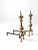 Antique Brass and Cast Iron Fireplace Andirons For Sale - Image 4 of 12