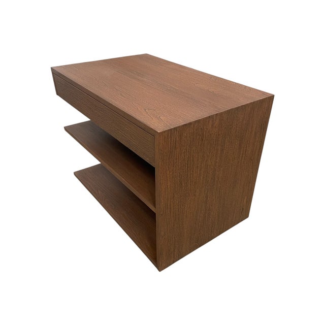 2020s Brownstone Furniture Laguna Mid-Century Teak Nightstands, Pair For Sale - Image 5 of 9