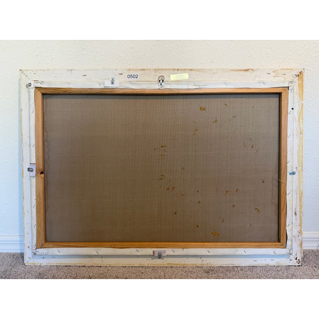 Venice Grand Canal Original Oil Painting by S.Hofner Vintage Large Framed Art For Sale - Image 10 of 10