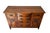 English Edwardian Art Nouveau Walnut Sideboard with Hand-Carved Floral Panels, 1900s For Sale - Image 4 of 15