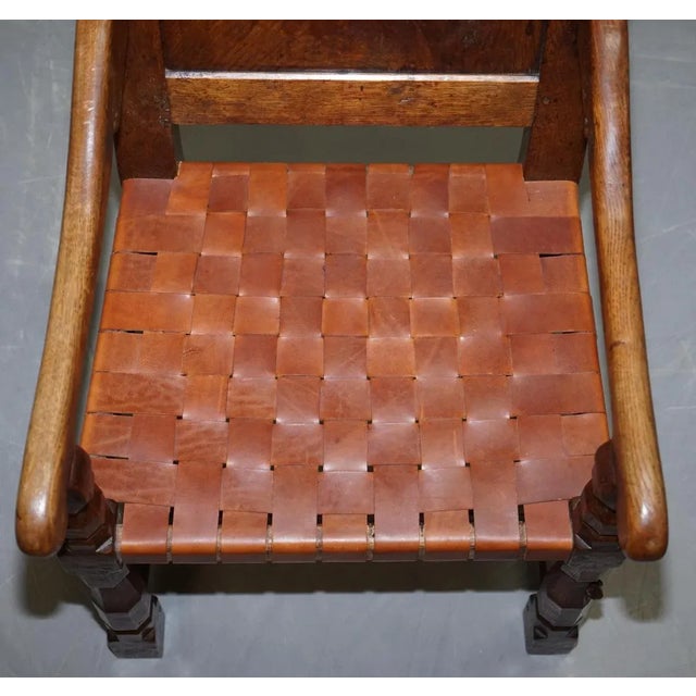 Wood Burr Oak Dining Chairs by Robert Mouseman Thompson, 1930s, Set of 6 For Sale - Image 7 of 18