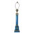 Neoclassical Lapis Lazuli Blue Plated Solid Brass Column Table Lamp For Sale