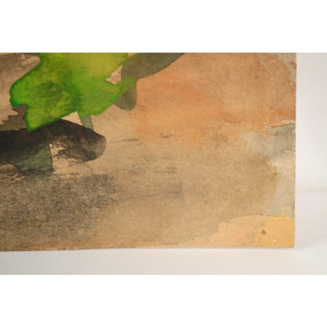 Paper Mid 20th Century Oakland Industrial Landscape Watercolor Painting by Polly Wagener For Sale - Image 7 of 11