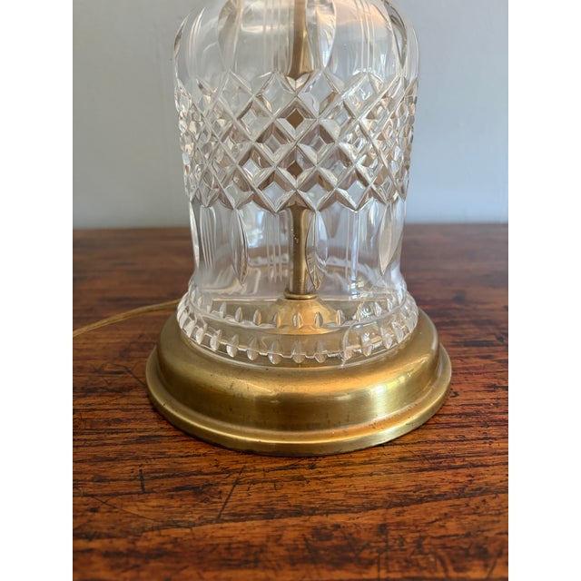 Hollywood Regency Late 20th Century Federick Cooper Hollywood Regency Cut Glass & Brass Table Lamp For Sale - Image 3 of 10