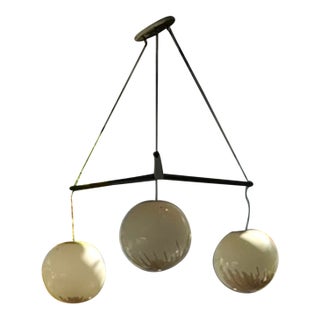 1970s Attributed to Ludovico Diaz Santillana's Mid Century Modern Light Fixture For Sale