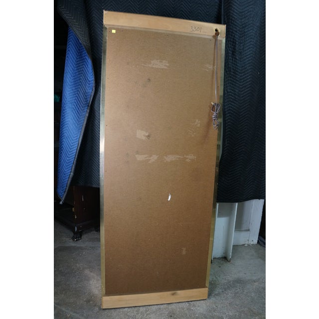 Vintage Hollywood Regency Brass & Glass Curio Display Cabinet Vitrine MCM 80" For Sale - Image 16 of 18