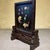 Chinese Vintage Chinese Rosewood Table Screen With Mother-of-Pearl Inlay, Koi Fish Motif For Sale - Image 3 of 10